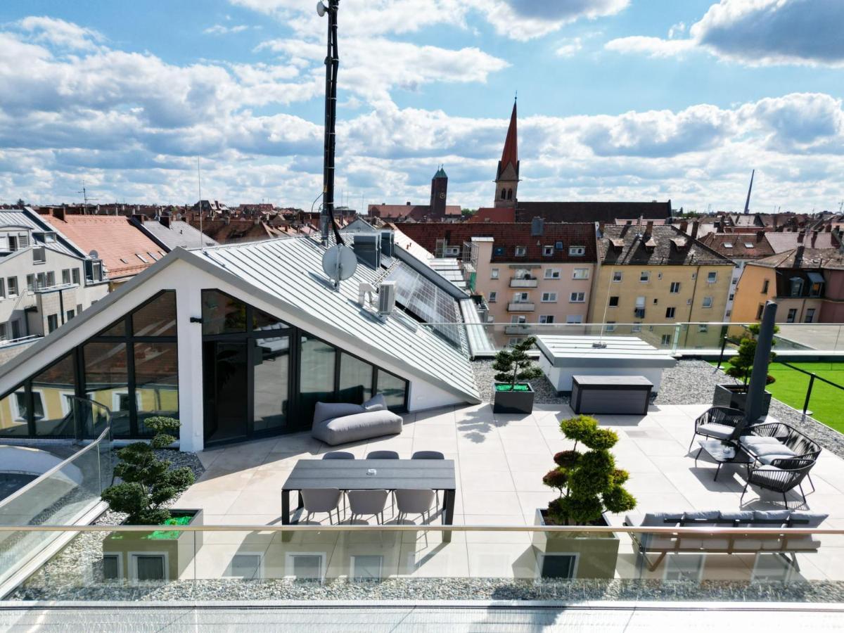 The Penthouse At Eco Smart Apartments Nürnberg Exteriör bild